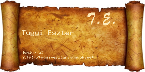 Tugyi Eszter névjegykártya