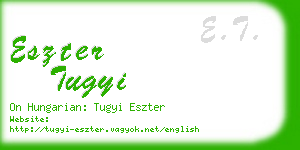 eszter tugyi business card